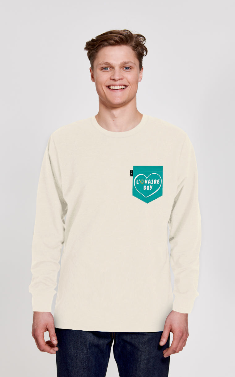 Crewneck Qc à poche L'ovaire boy turquoise