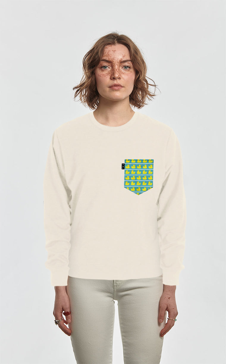 Crewneck Qc à poche On prend toujours un bain