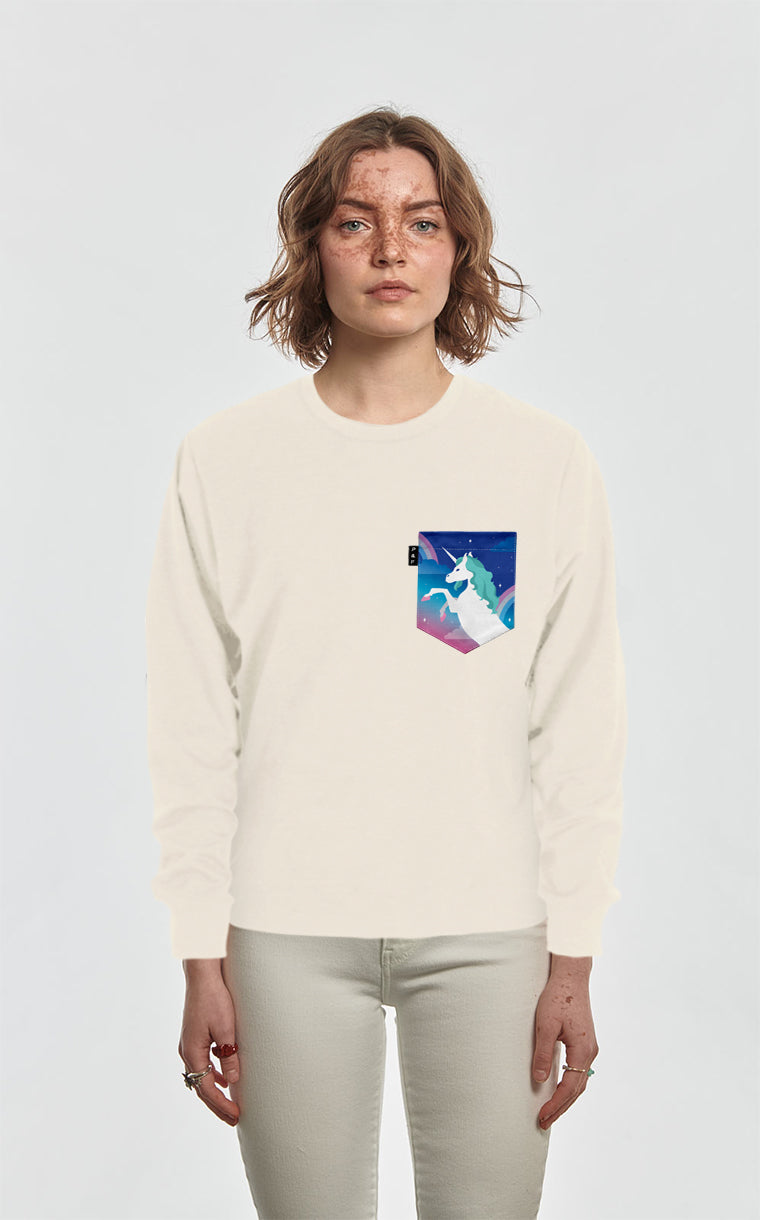 Crewneck Qc à poche Paul-Arcand Ciel