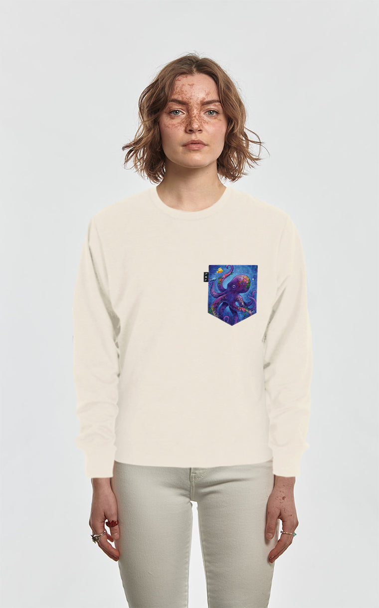 Crewneck Qc à poche Poulpe Fiction