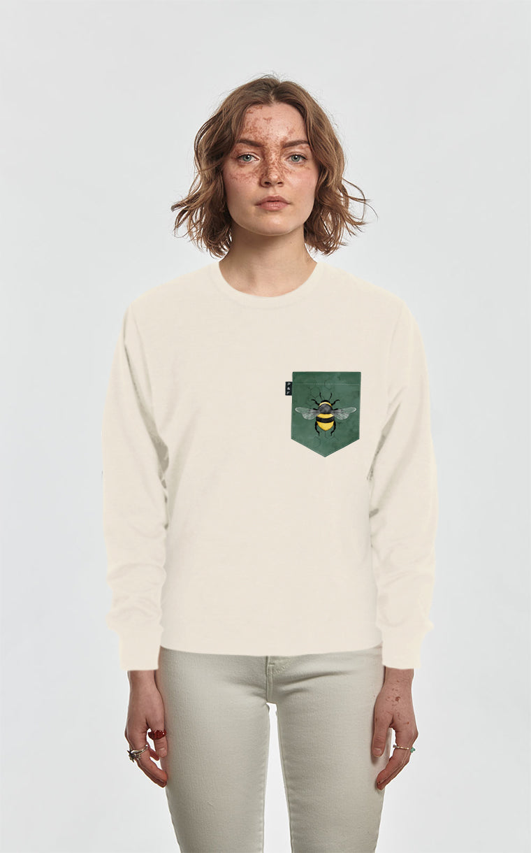 Crewneck Qc à poche To bee or not to bee