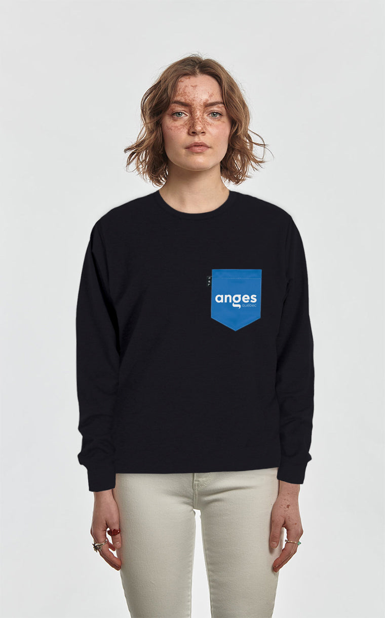 Crewneck Qc à poche Anges Québec