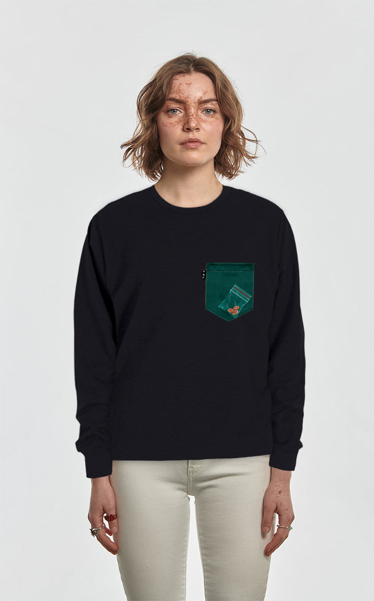 Crewneck Qc à poche Bon cup bad cup