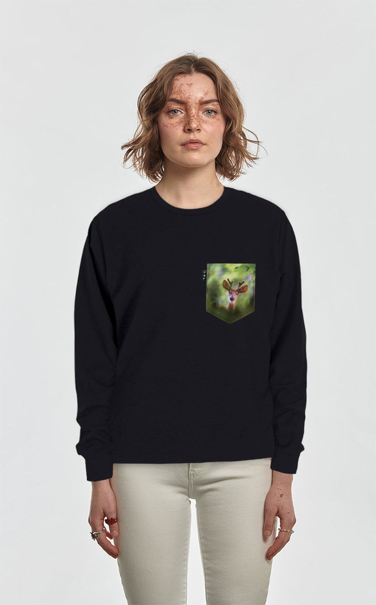 Crewneck Qc à poche Cerf pathetik