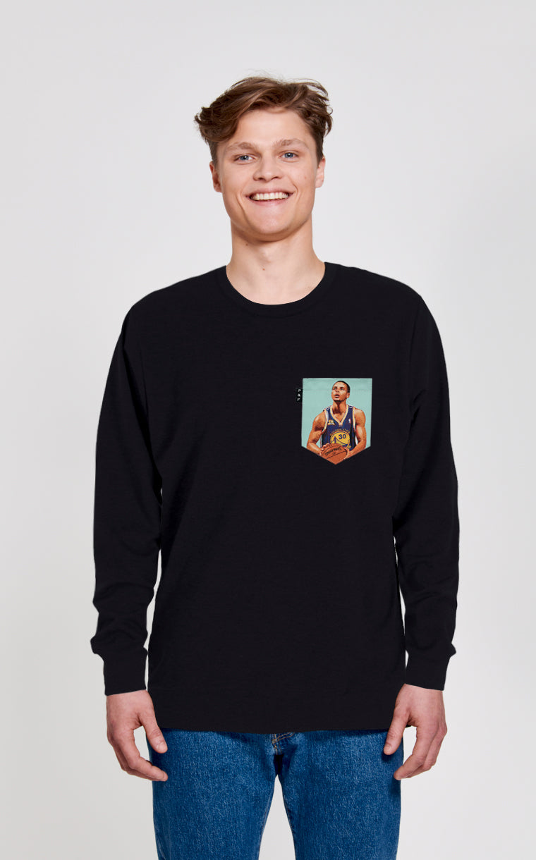 Crewneck Qc with pocket Chef curry