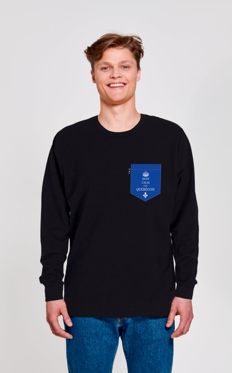Crewneck Qc à poche Chu Québécois