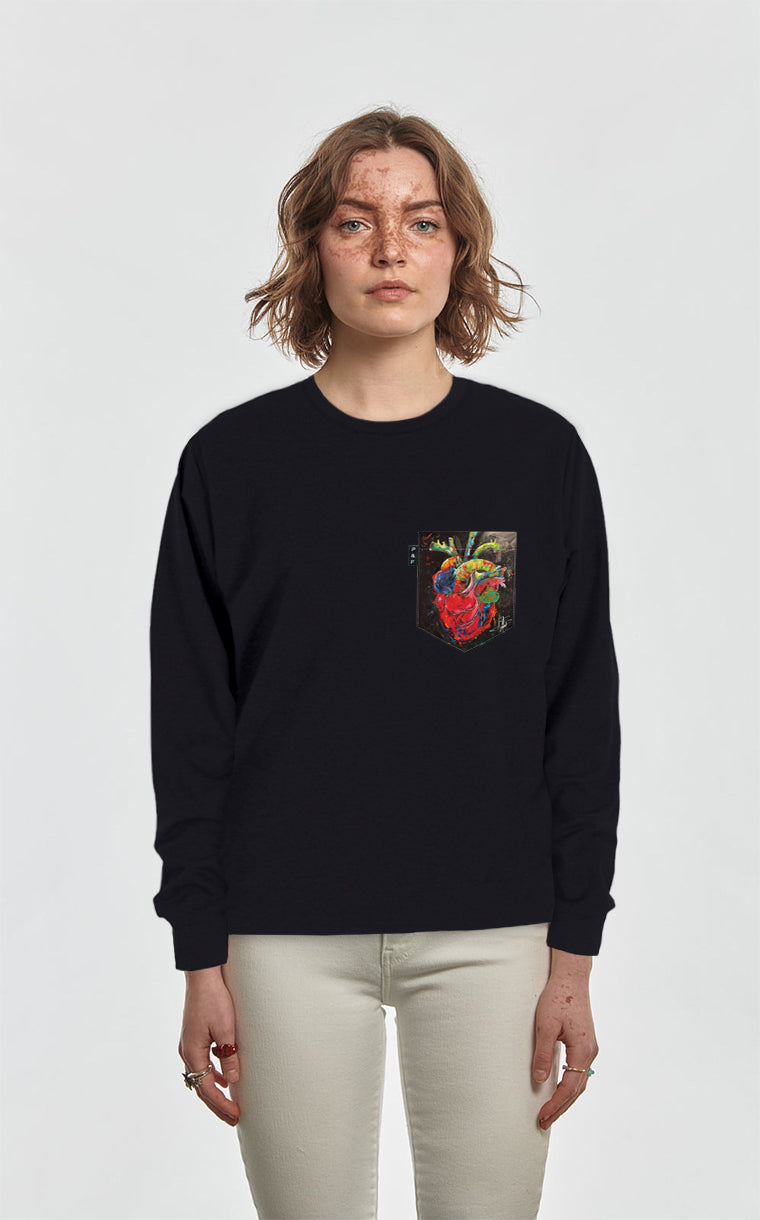 Crewneck Qc à poche Fondation en coeur 2025