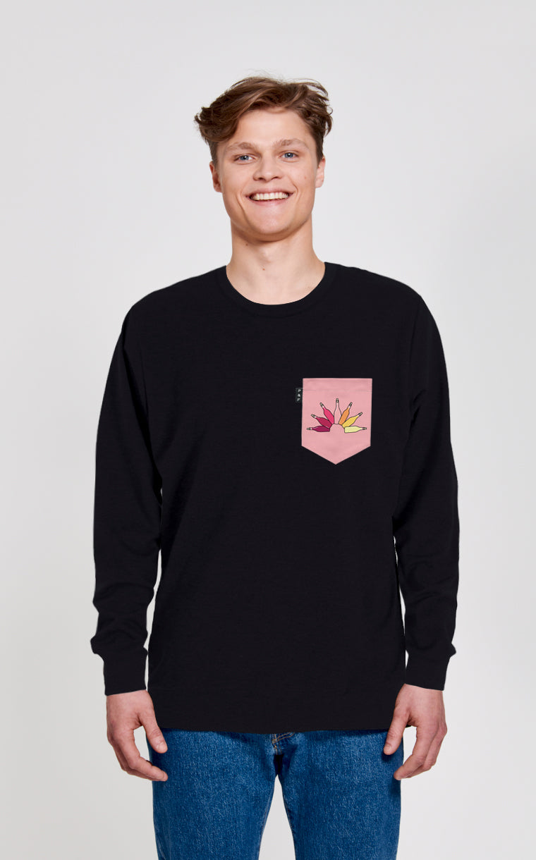 Crewneck Qc with pocket The rosé sprinkler