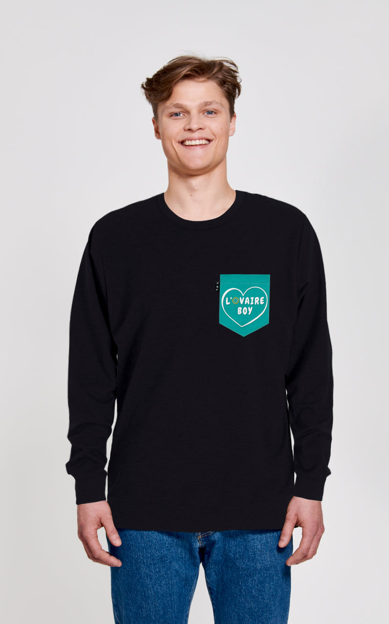 Crewneck Qc à poche L'ovaire boy turquoise