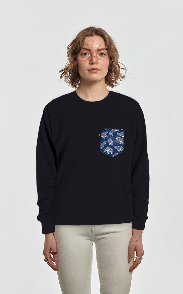 Crewneck Qc à poche Lézourses Polaires