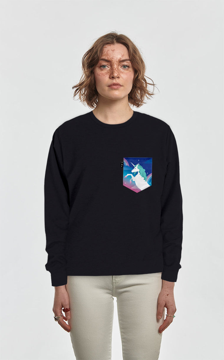 Crewneck Qc à poche Paul-Arcand Ciel