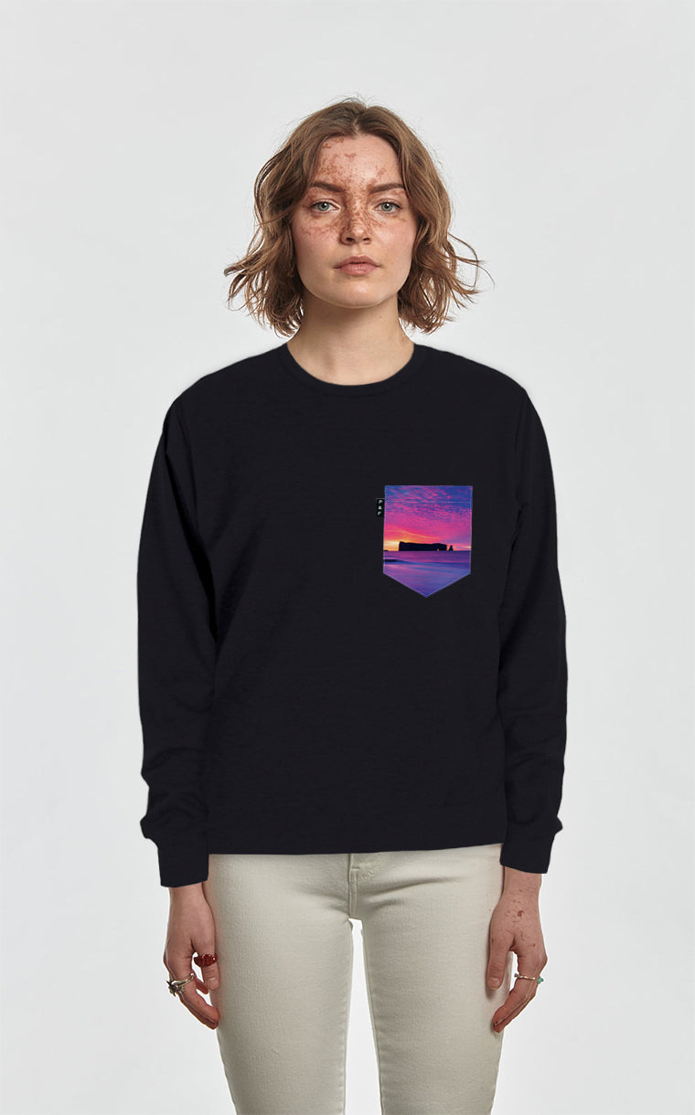 Crewneck Qc à poche Pierre Trouée