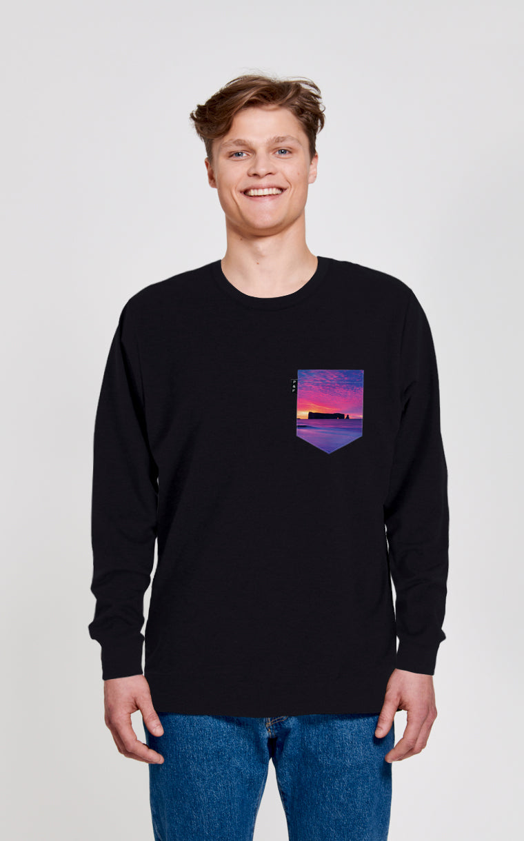 Crewneck Qc à poche Pierre Trouée