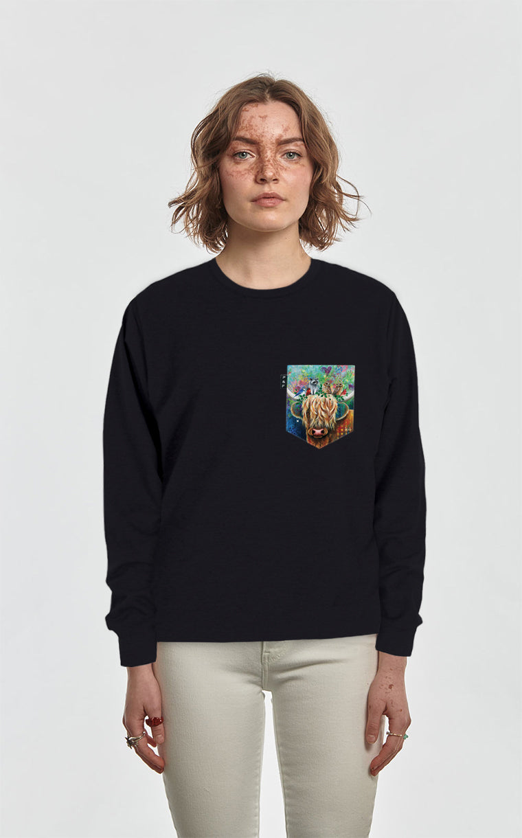 Crewneck Qc à poche Pis au carré