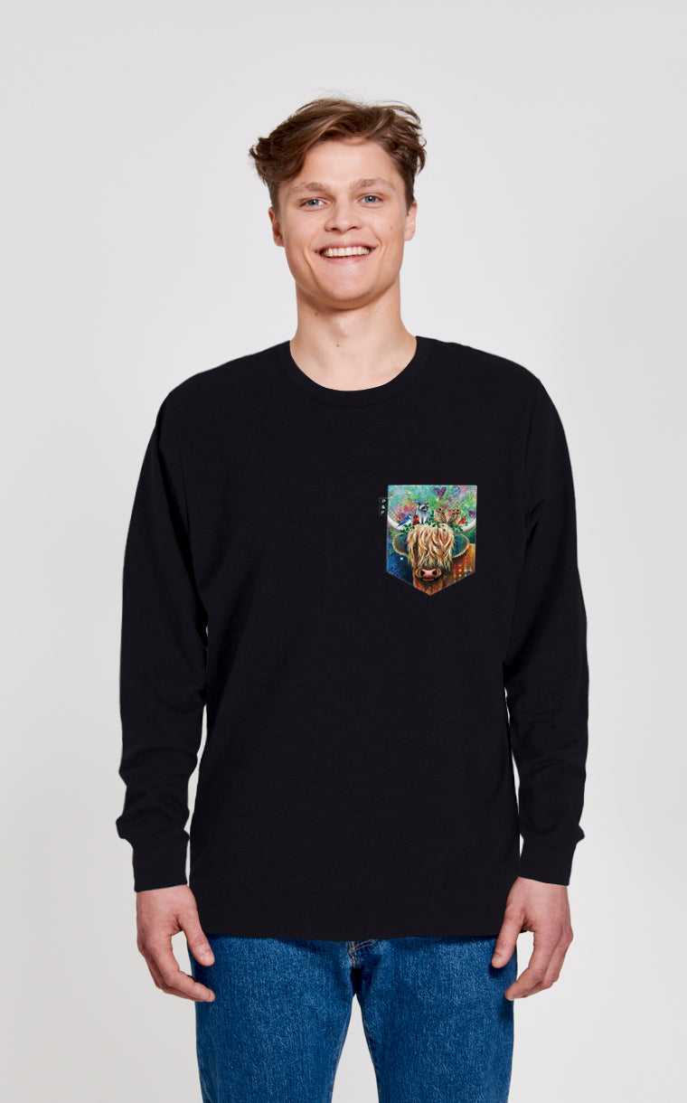 Crewneck Qc à poche Pis au carré