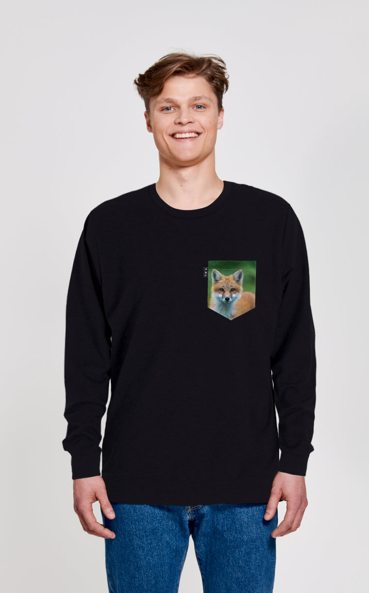 Crewneck Qc with pocket Rouzé like a fox