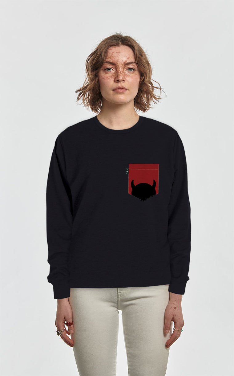 Crewneck Qc à poche Vil et misérable