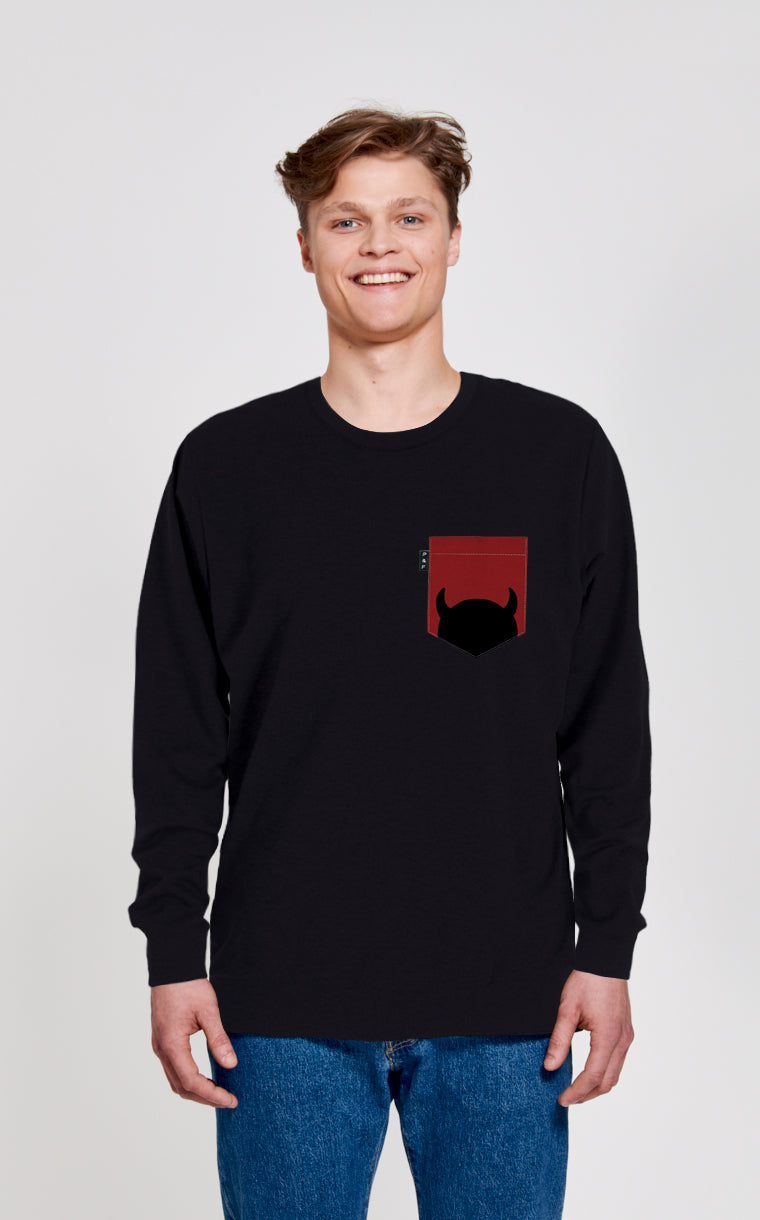 Crewneck Qc à poche Vil et misérable