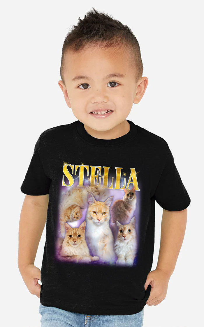 T-shirt en coton épais Retro Poils