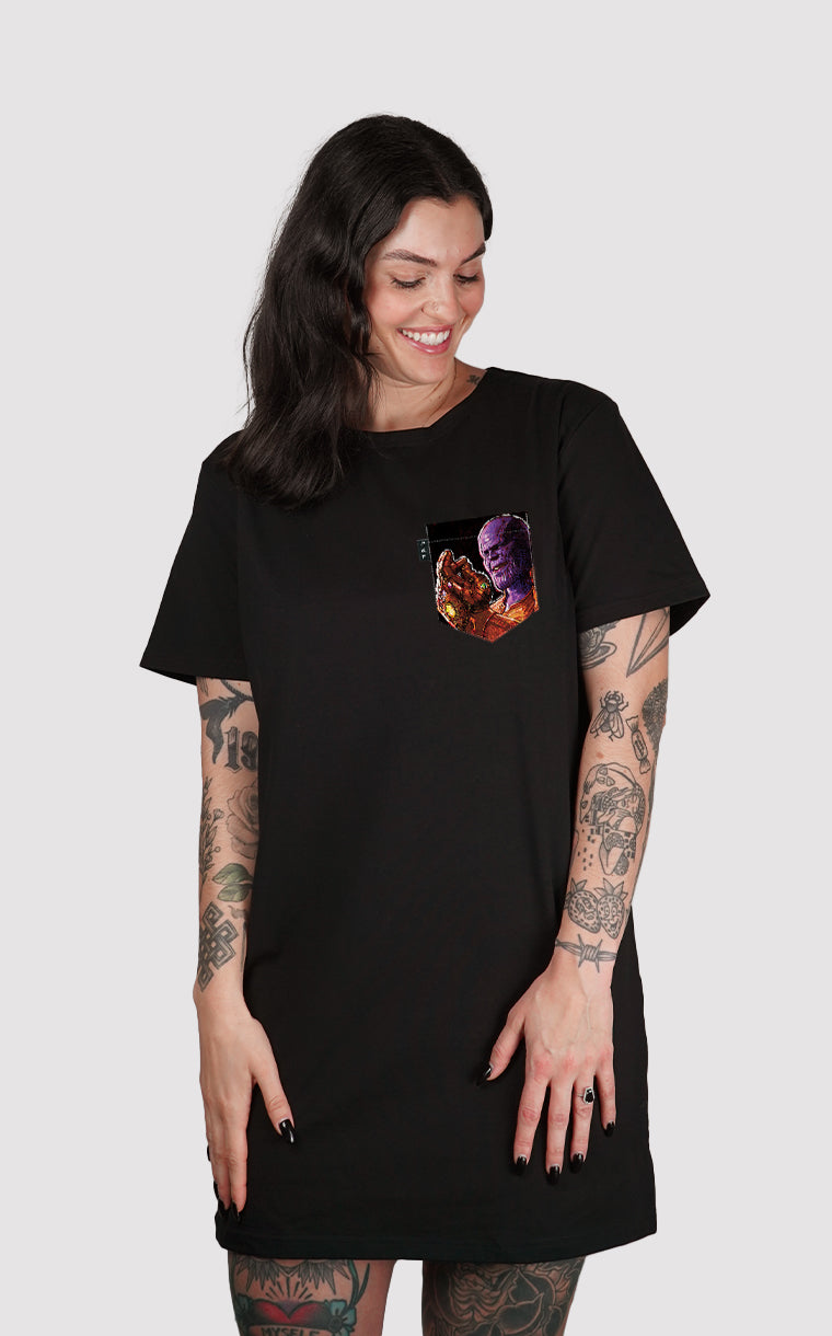 Robe à poche pour femme avec poche T'es Thanos ^ 