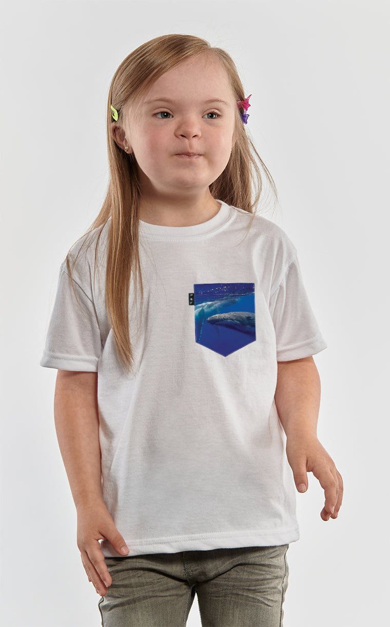 T-shirt à poche Baleine