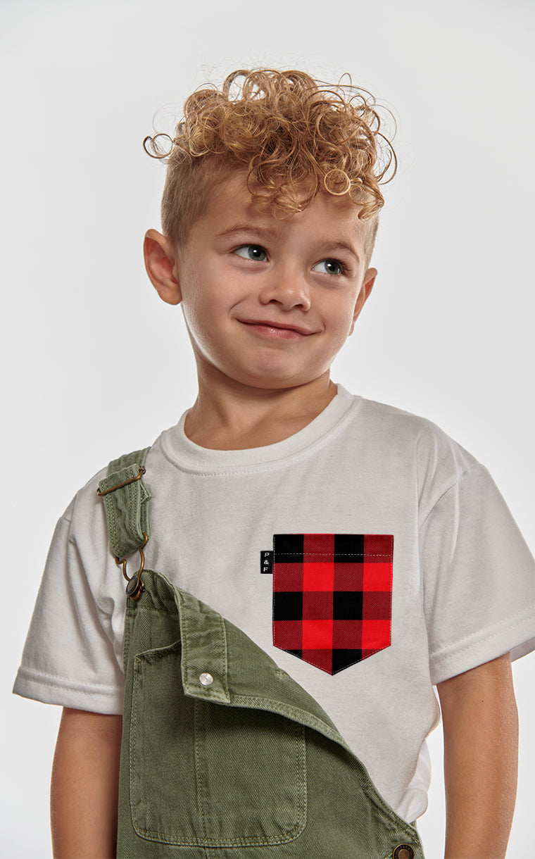 Kid's Plaid Pocket T-Shirt