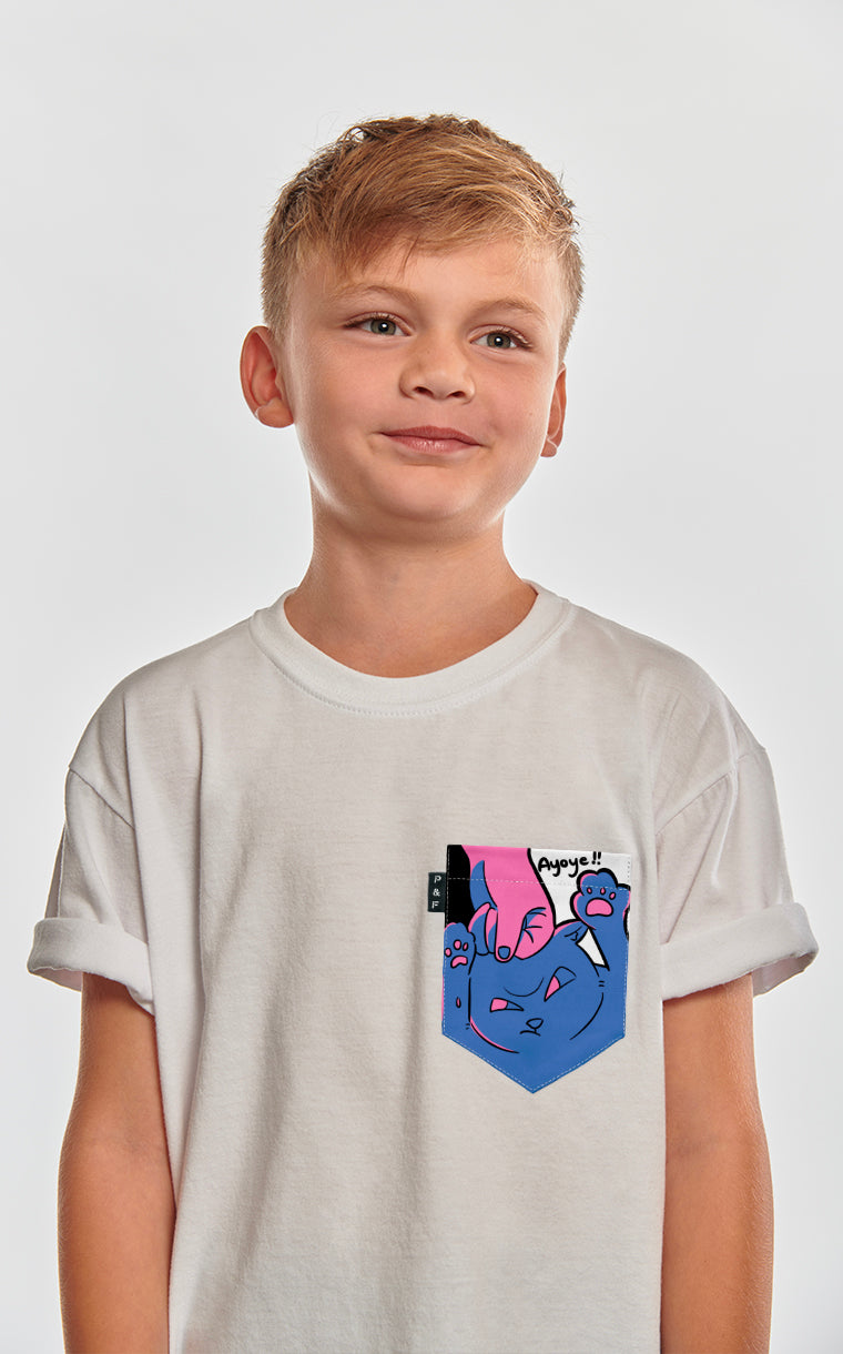 T-shirt à poche Chat-astrophe