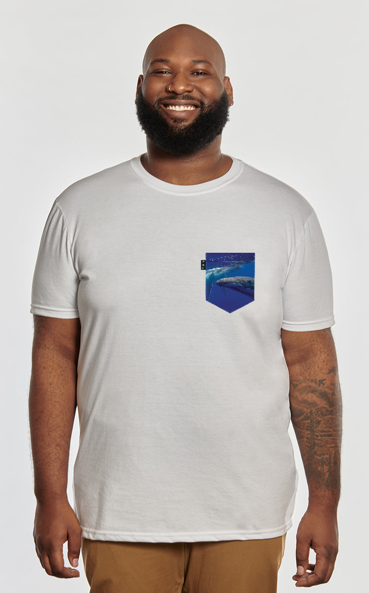 T-shirt à poche Baleine