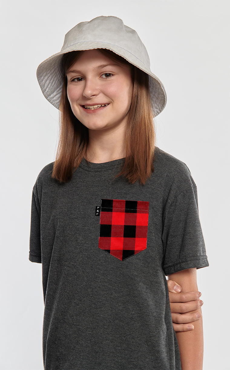 Kid's Plaid Pocket T-Shirt