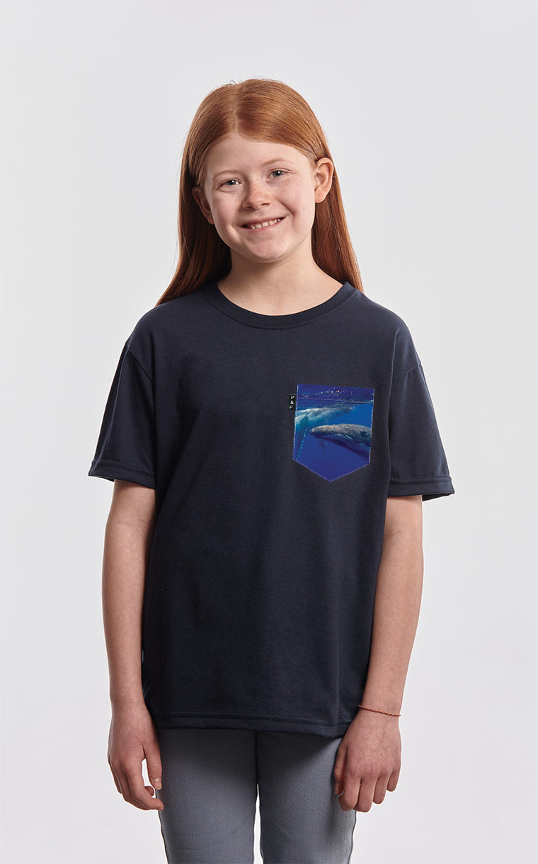 T-shirt à poche Baleine