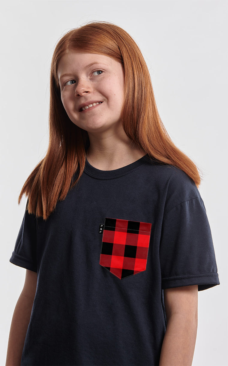 Kid's Plaid Pocket T-Shirt