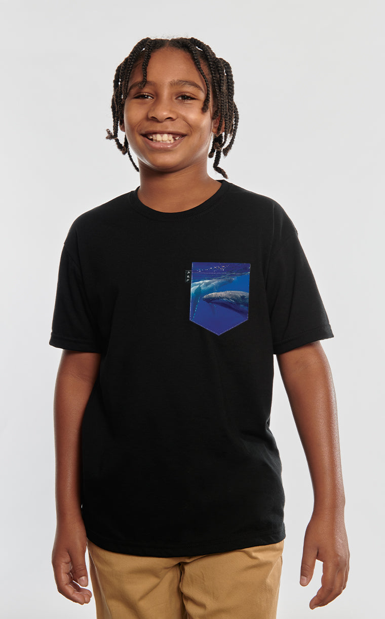 T-shirt à poche Baleine