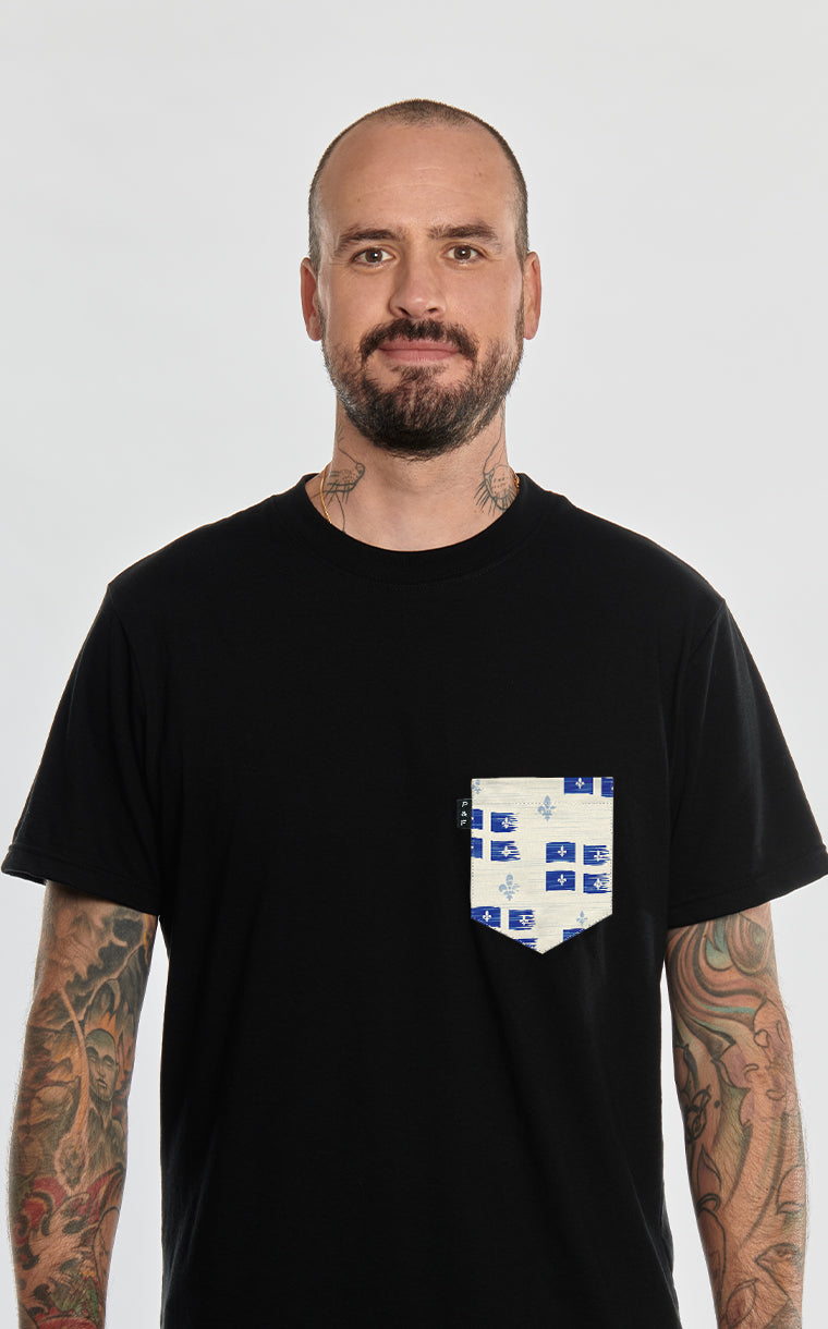 T-shirt à poche Vive le Québec