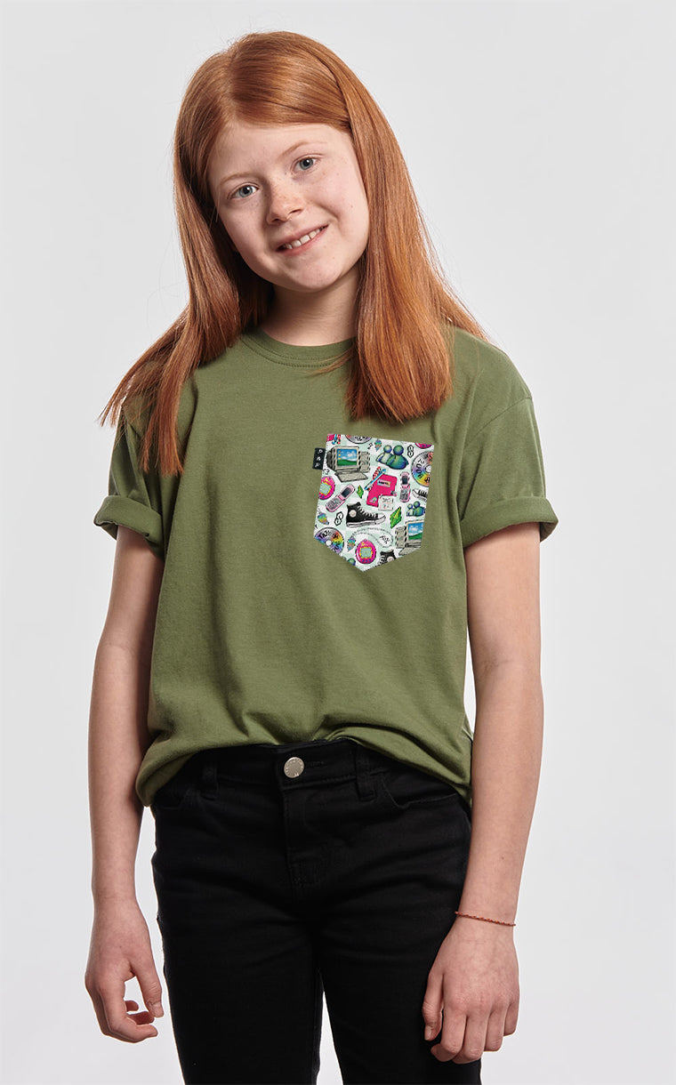 90s kids pocket t-shirt