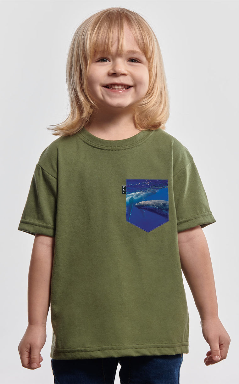 T-shirt à poche Baleine