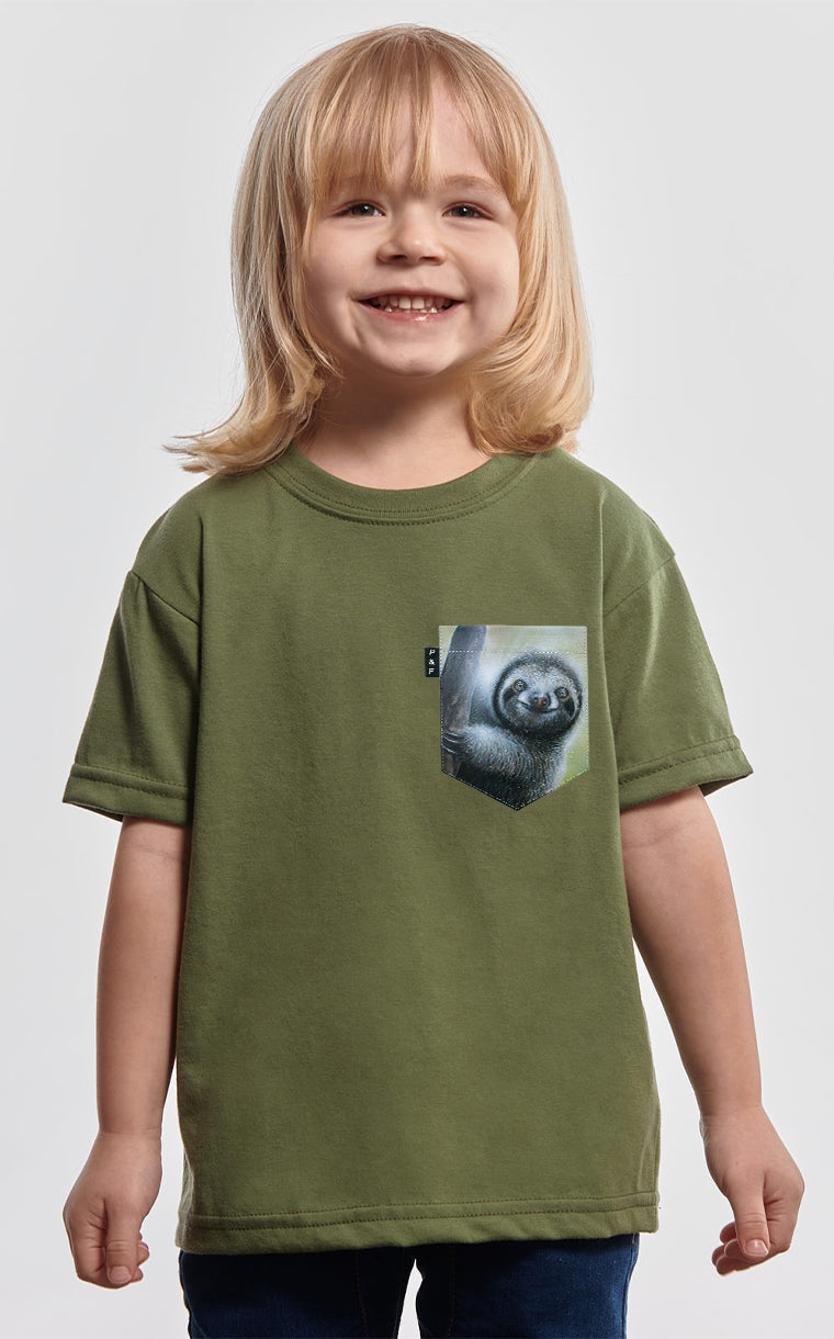 Sloth Machine Pocket T-Shirt