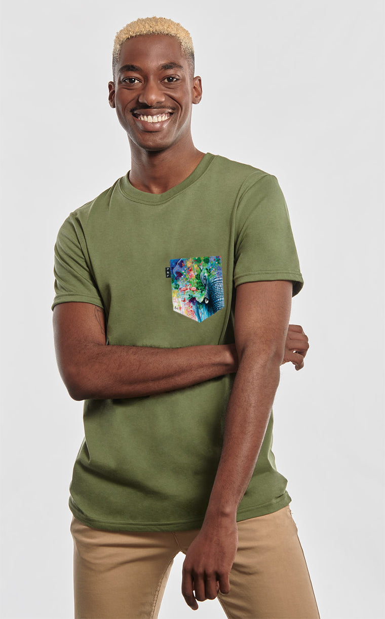 T-shirt à poche Trompe l'oeil