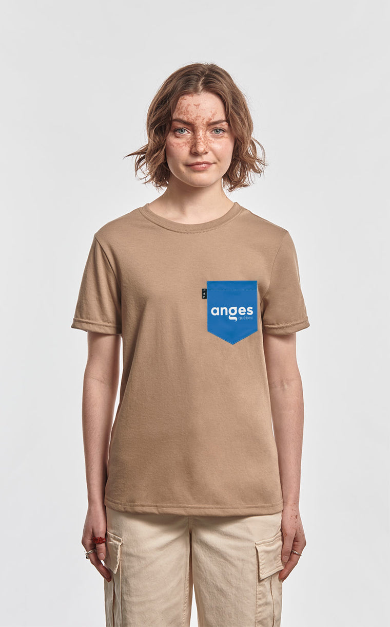 Boyfriend cut T-shirt with pocket Anges Québec