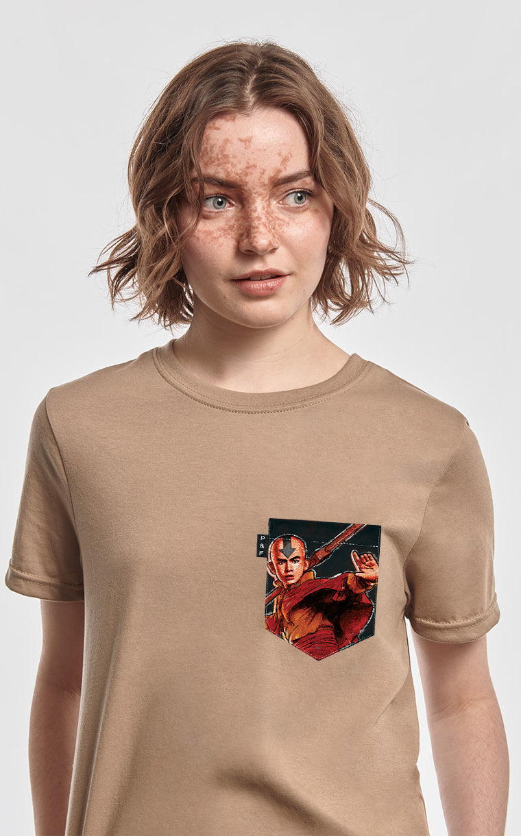 T-shirt coupe Boyfriend à poche Chauve qui peut