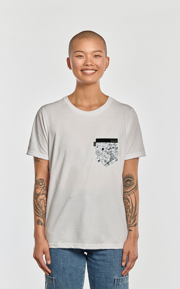 T-shirt coupe Boyfriend à poche Constellation
