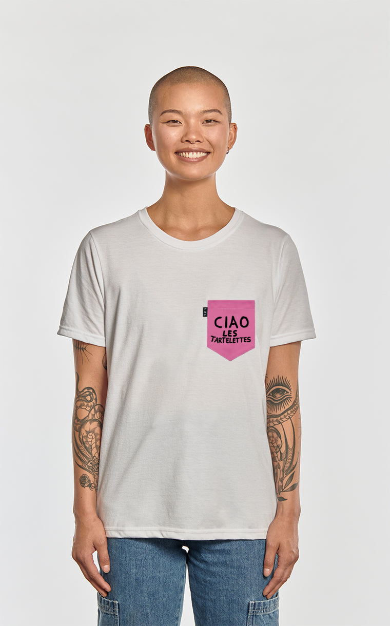 T-shirt coupe Boyfriend à poche Mishel Kekourge Tartelette