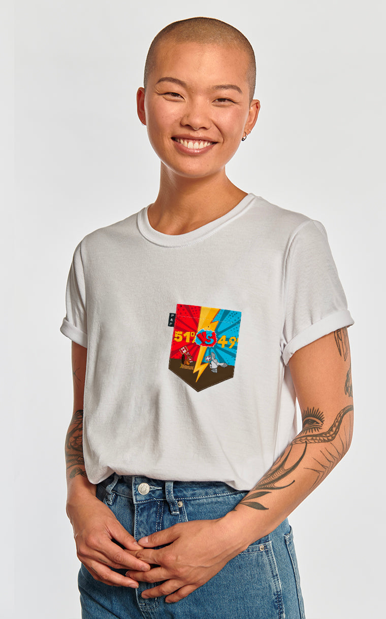T-shirt coupe Boyfriend à poche Referendum de 95