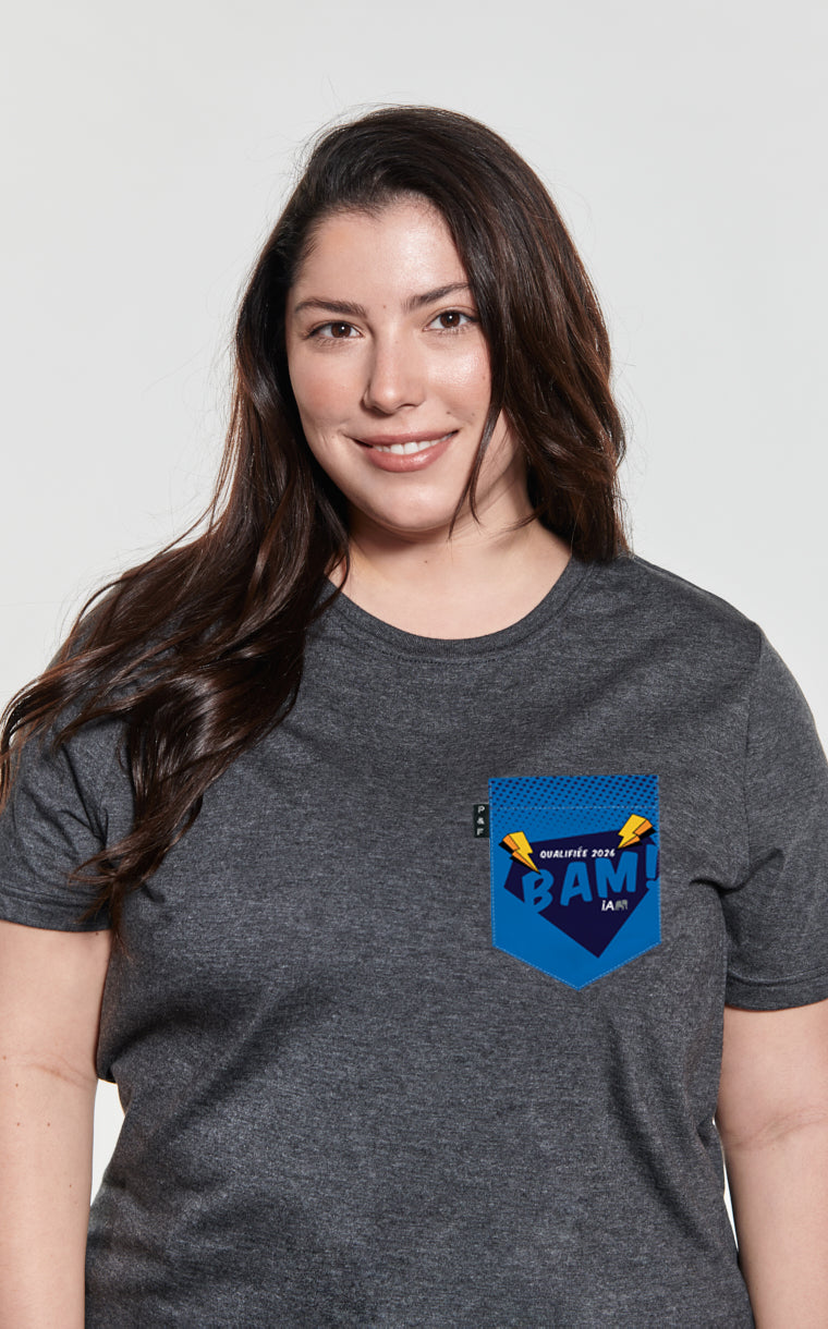 T-shirt coupe Boyfriend à poche BAM femme industriel alliance