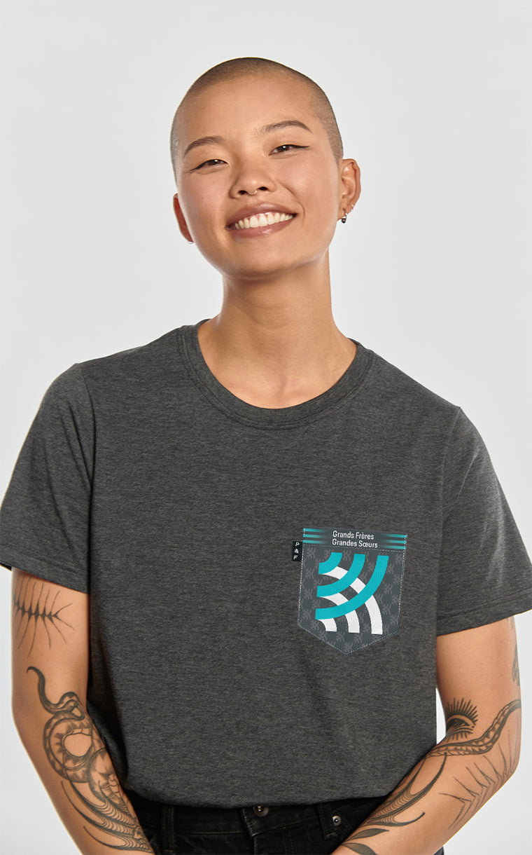 T-shirt coupe Boyfriend à poche Grand potentiel en poche