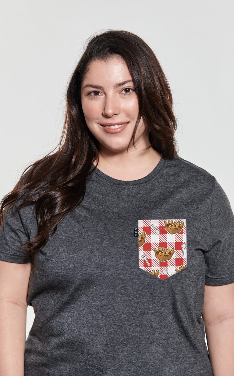 T-shirt coupe Boyfriend à poche Lâche pas la patate