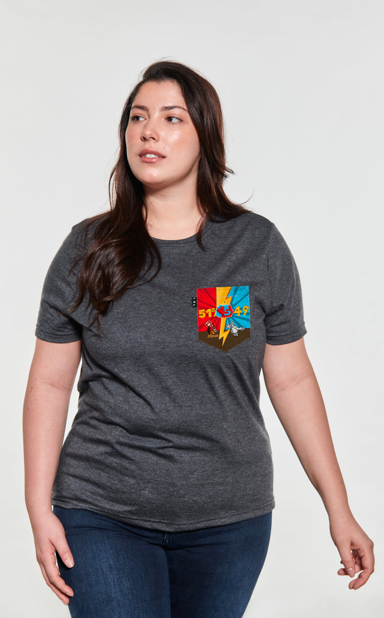 T-shirt coupe Boyfriend à poche Referendum de 95