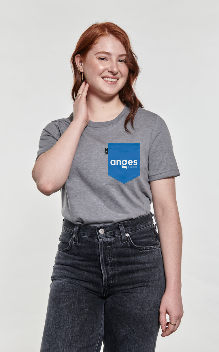 Boyfriend cut T-shirt with pocket Anges Québec