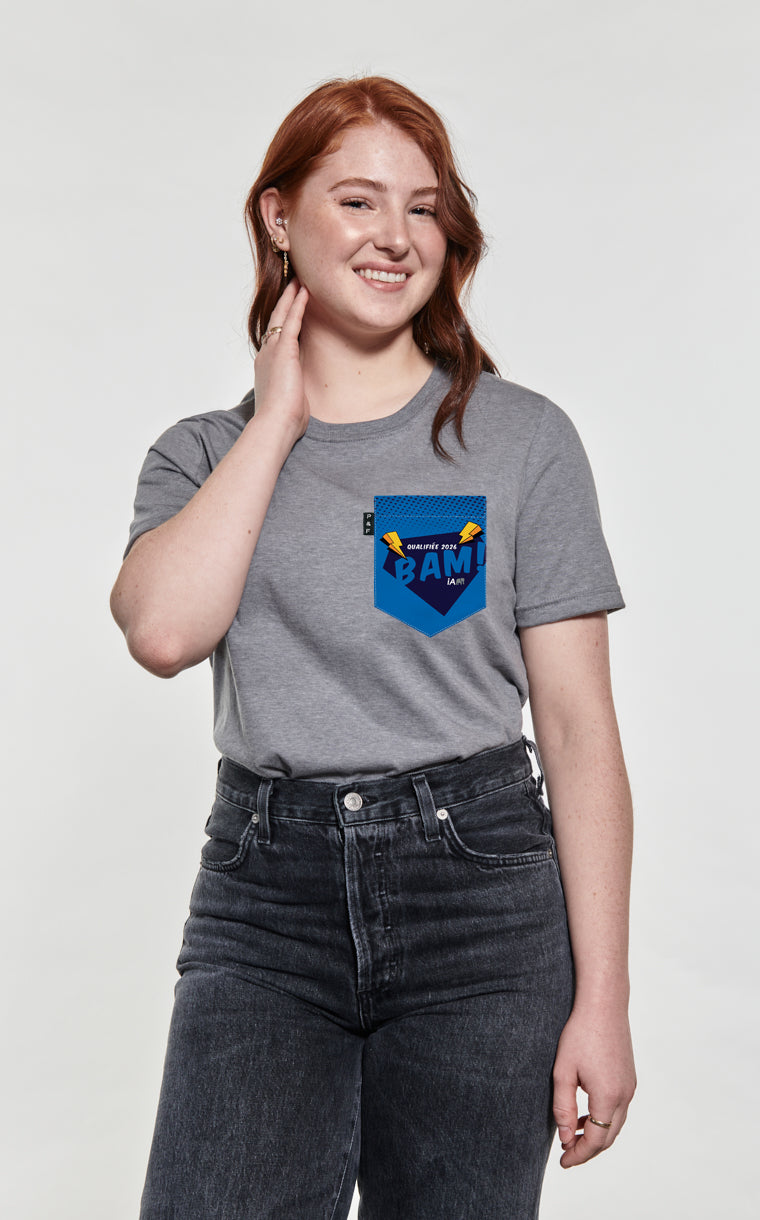 T-shirt coupe Boyfriend à poche BAM femme industriel alliance