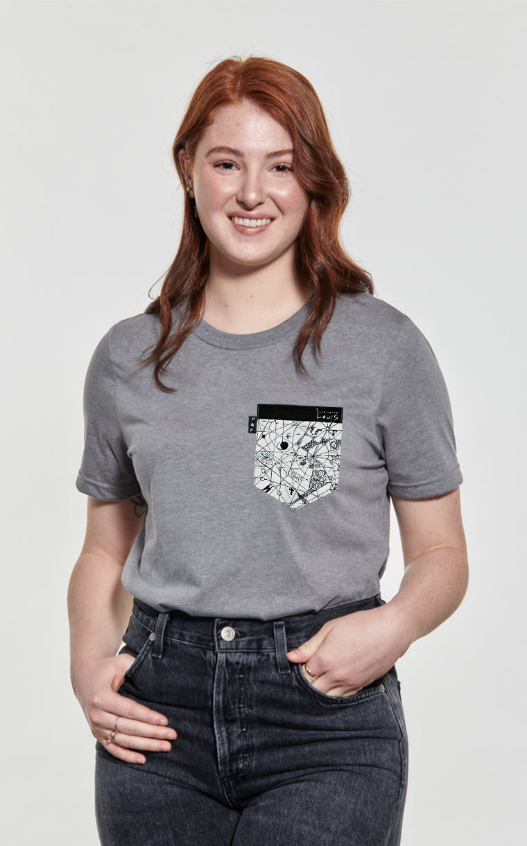 T-shirt coupe Boyfriend à poche Constellation