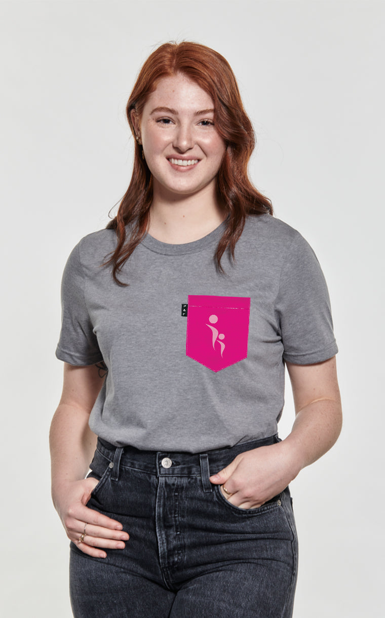 T-shirt coupe Boyfriend à poche Fondation de l'Hôpital du Suroît